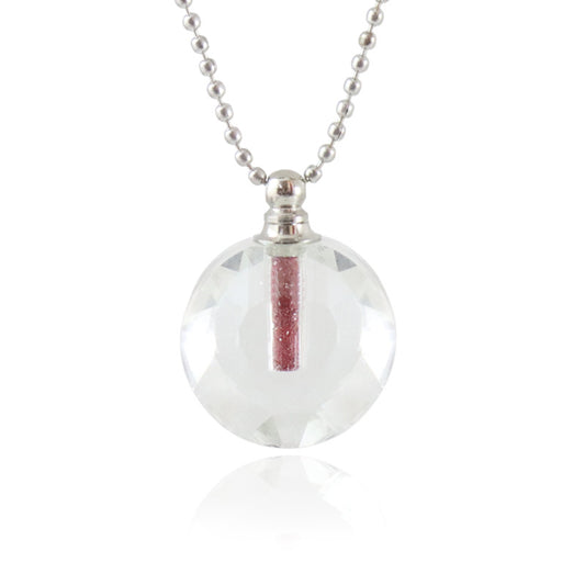 Crystal Perfume Bottle Fetal Hair Essential Oil Necklaces