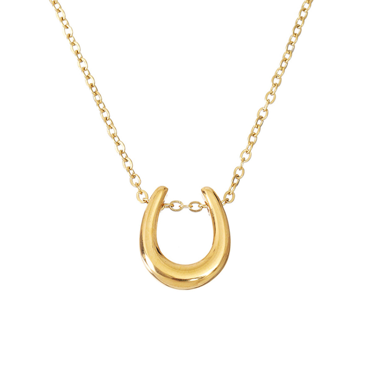 Women's Gold Cross Chain Golden Balls U-shaped Necklaces