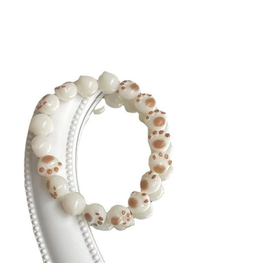 Claw Pliable Temperament Gradient White Jade Bracelets
