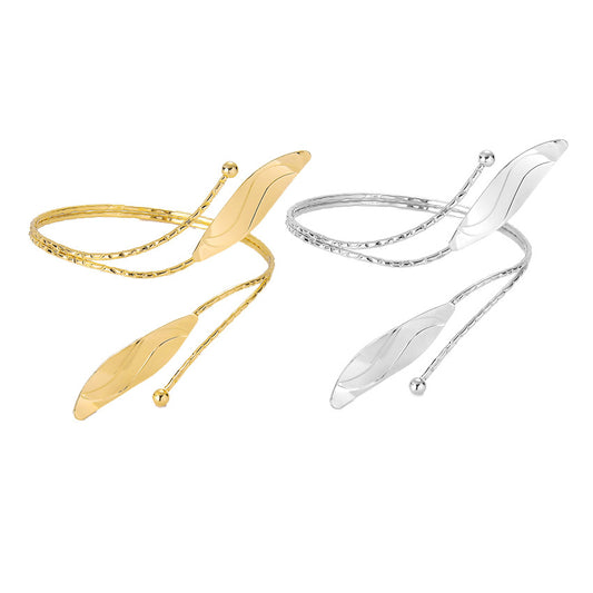 Exaggerated Hand Metal Leaves Armband Arm Decorations Stylish Good Bracelet