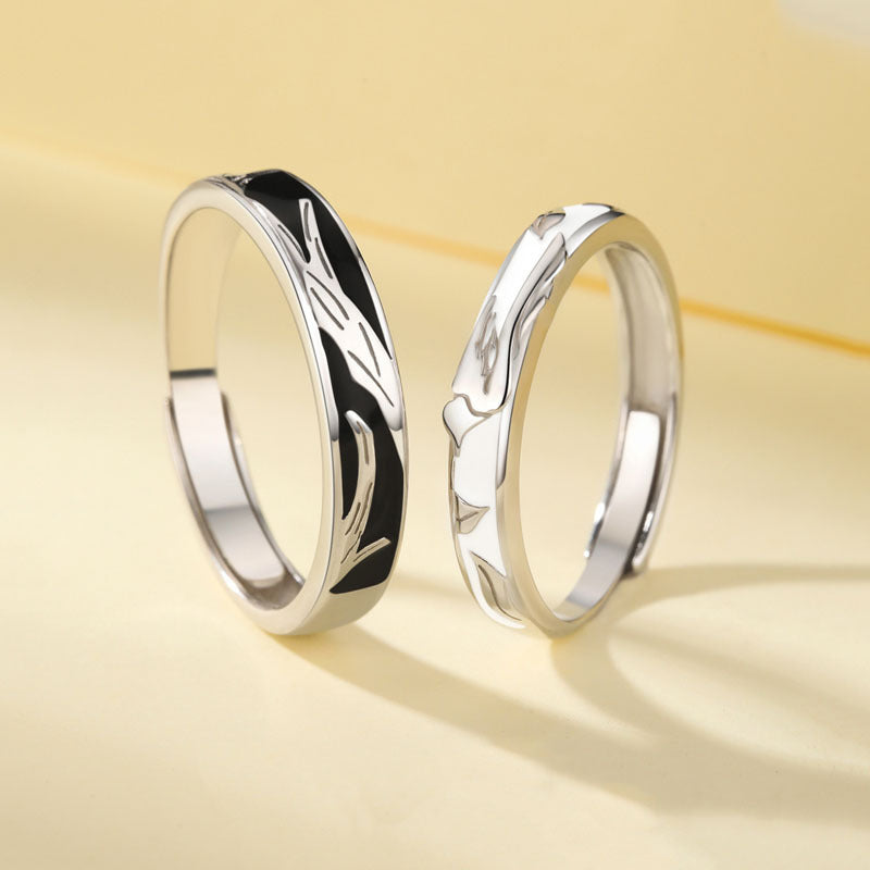 Blue Eucalyptus Bird Couple Pair Of Fresh Long-distance Rings