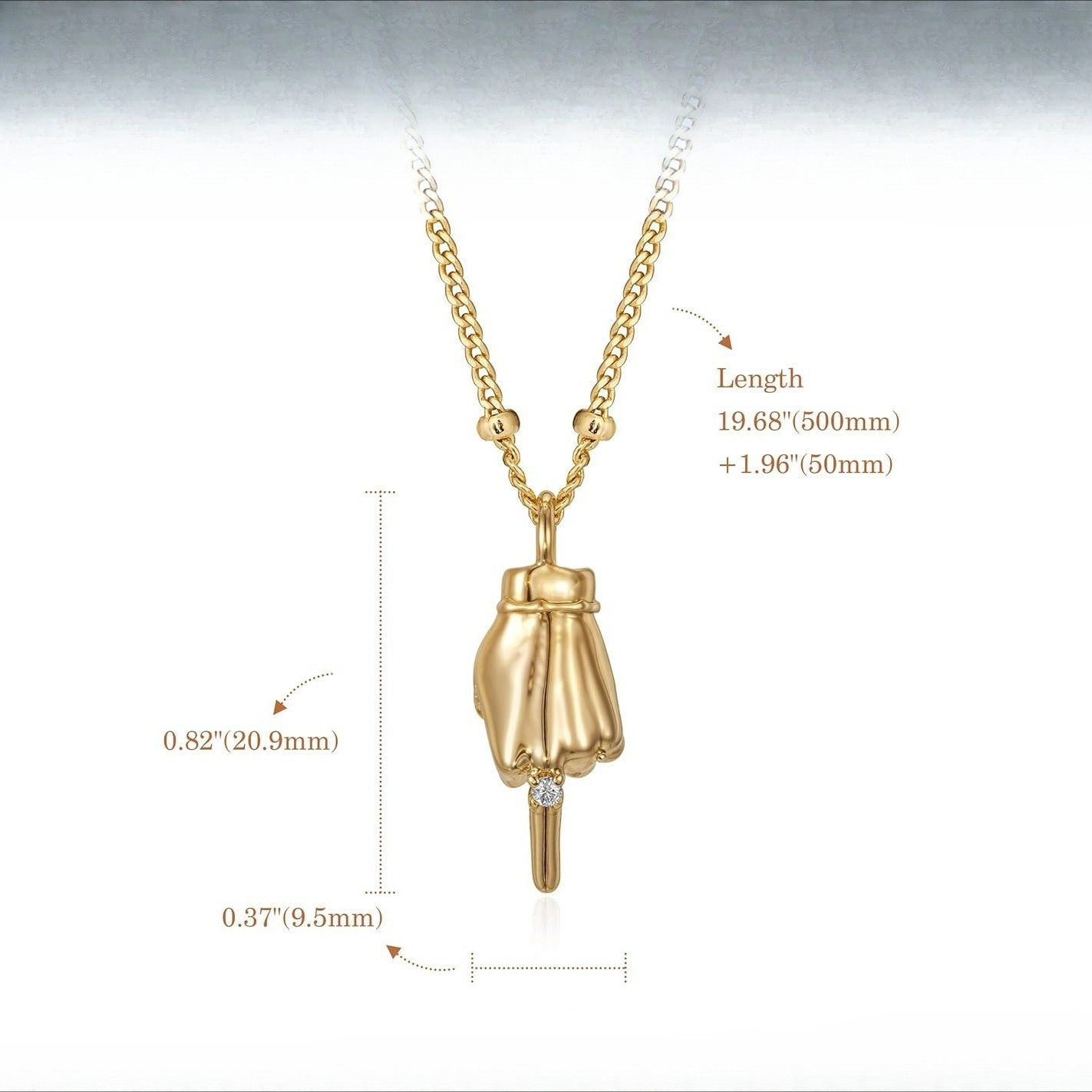 Women's Plated Real Gold Punk Single Circle Dense Chain Cuban Link Necklaces