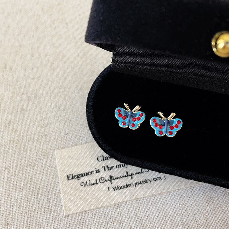 Women's Small Exquisite Butterfly Collection Simple Light Luxury Elegant Fashion Earrings