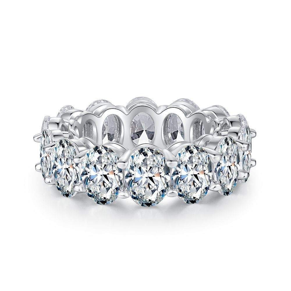 Women's & Men's Sterling Sier Diamond Stackable Zircon Full Rings