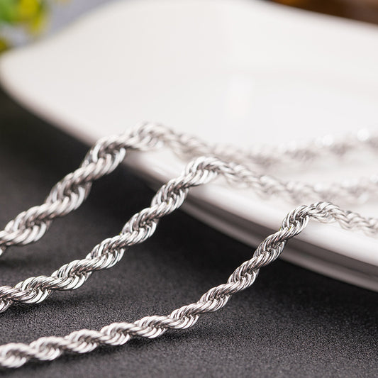 Men's Steel Hemp Flowers Chain Vacuum Color Retention Necklaces