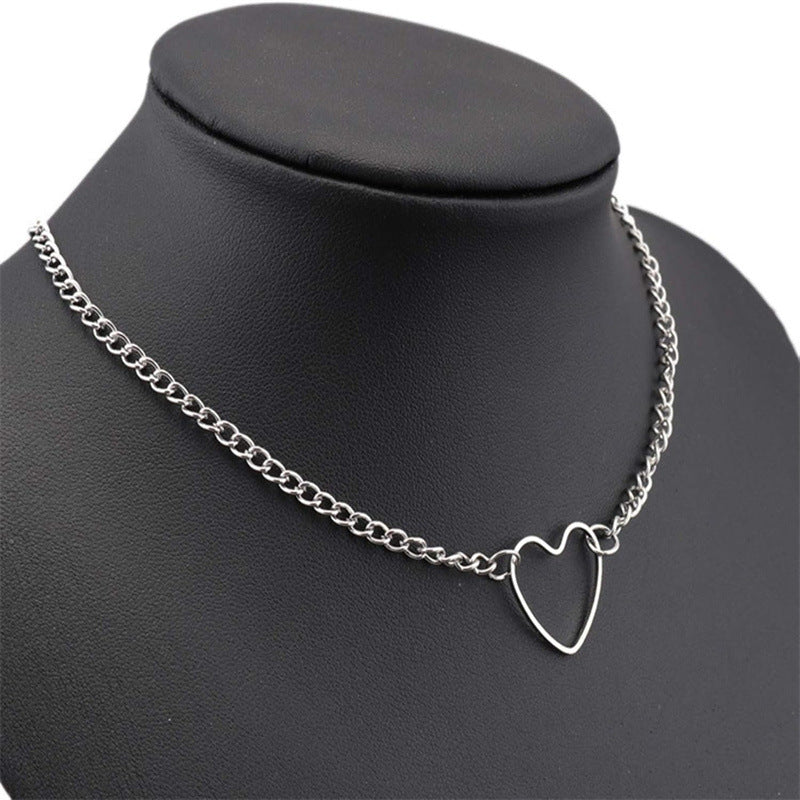 Women's Big Peach Heart Vintage Elegant Jewelry Necklaces