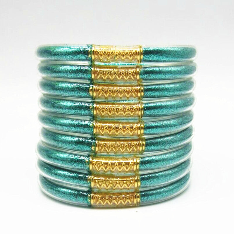 Women's Powder Combination Of Three Shiny Candy Color Bracelet