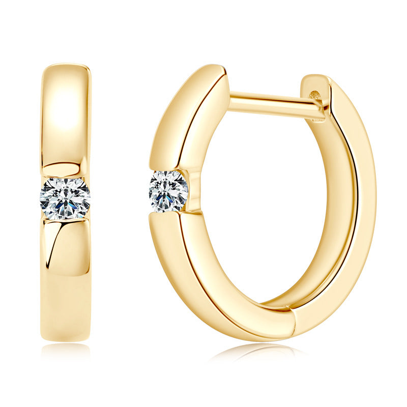 Women's & Men's Fashion Simple Color Moissanite Sterling Earrings