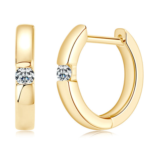 Women's & Men's Fashion Simple Color Moissanite Sterling Earrings