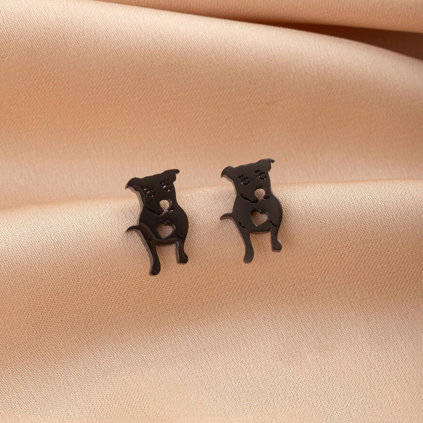 Stainless Steel Zodiac Puppy Style Small Earrings