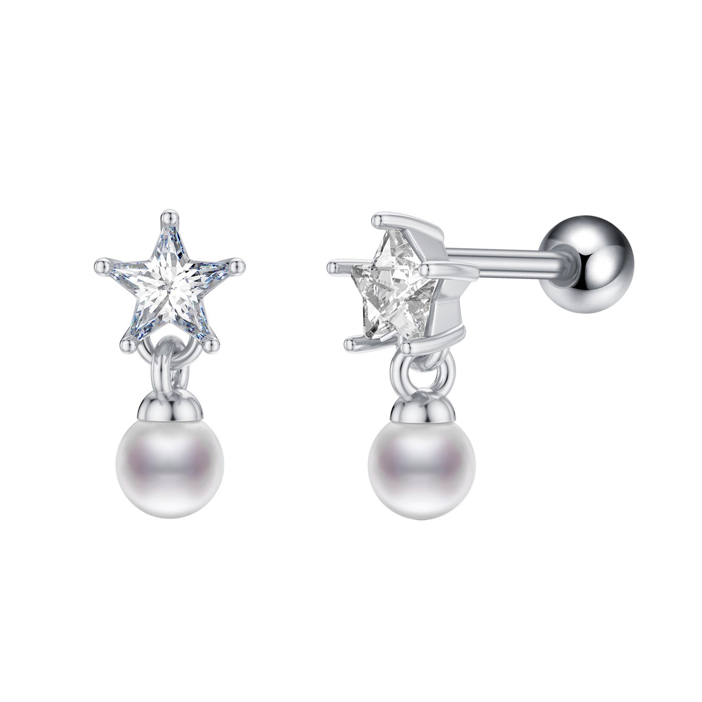 Ear Bone Female Needle Screw Twist Rings