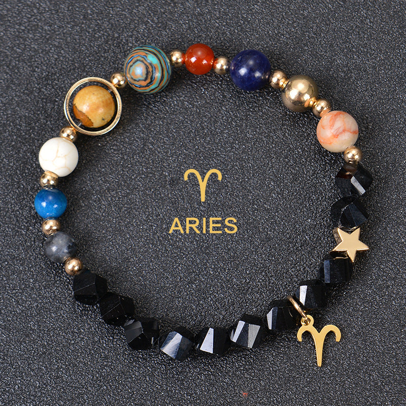 Planets Twee Constellations Frosted Stone Beaded Bracelets