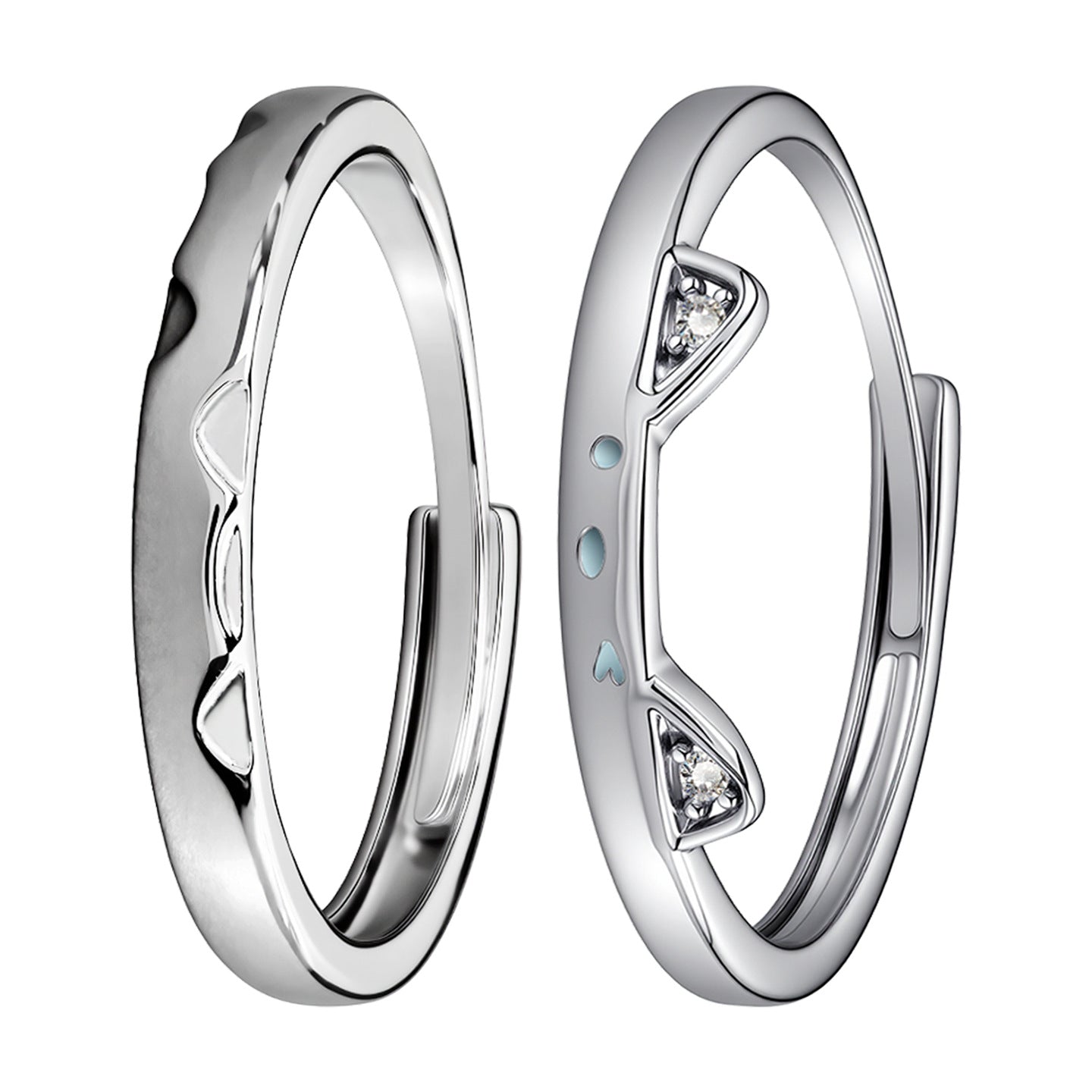 Luxury Simplicity Couple Environmental Protection Copper Geometric Rings