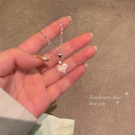 Women's Shiny Diamond Design Sense Niche Clavicle Necklaces