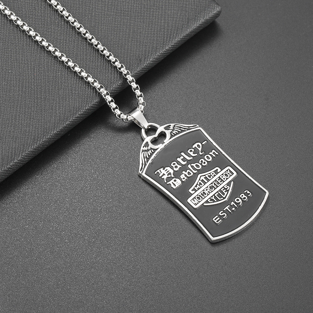 Women's & Men's Style Titanium Steel Versatile Retro Personalized Necklaces