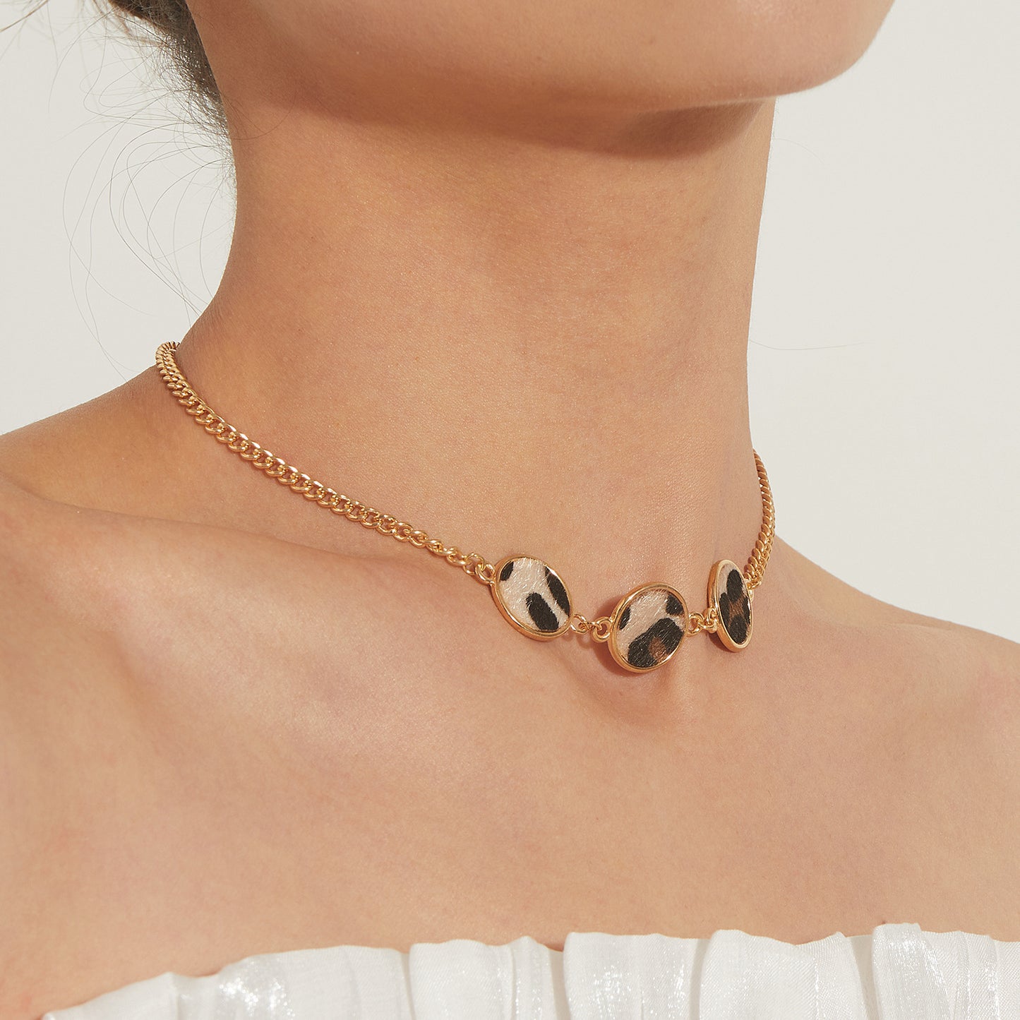 Fashion Leopard Print Wafer Trend Female Necklaces