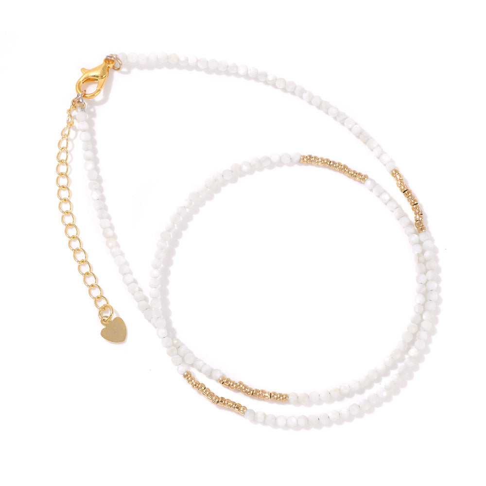 Stone Beading Clavicle Chain Female Niche Necklaces