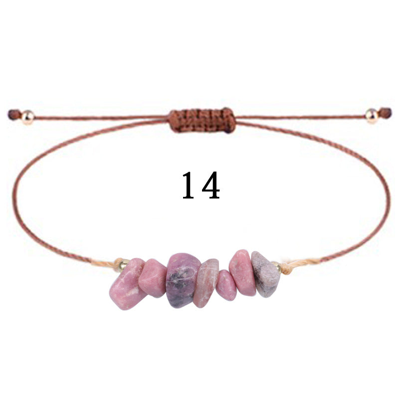 Gravel Summer Irregular Rough Stone Wax Bracelets