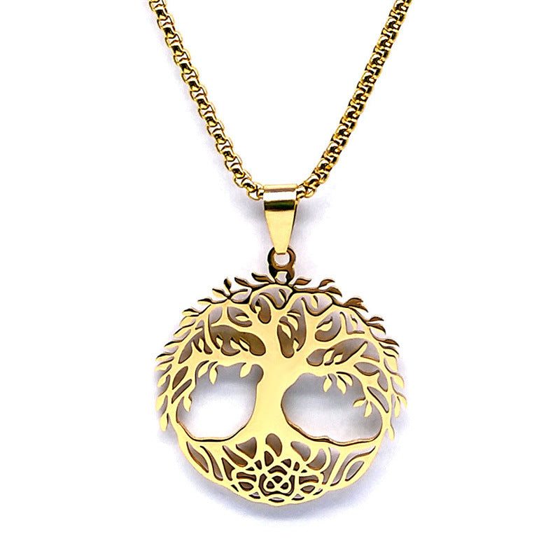 Women's Tree Of Life Stainless Steel Ornament Necklaces