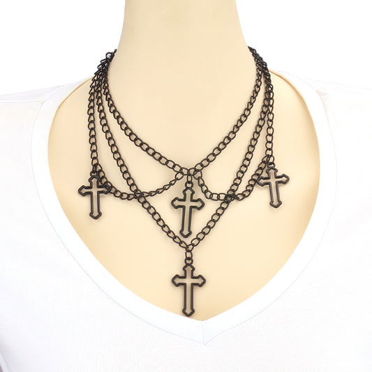 Ornament Trend Female Cross Gothic Neck Necklaces