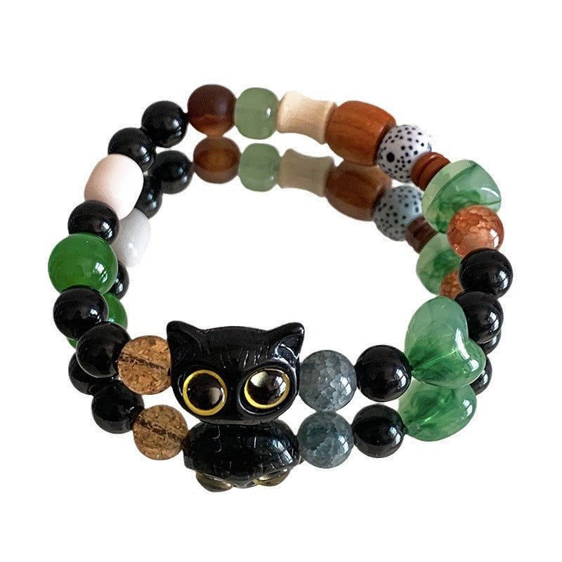 Style Bodhi With Ebony Cat Male Female Personality Bracelets