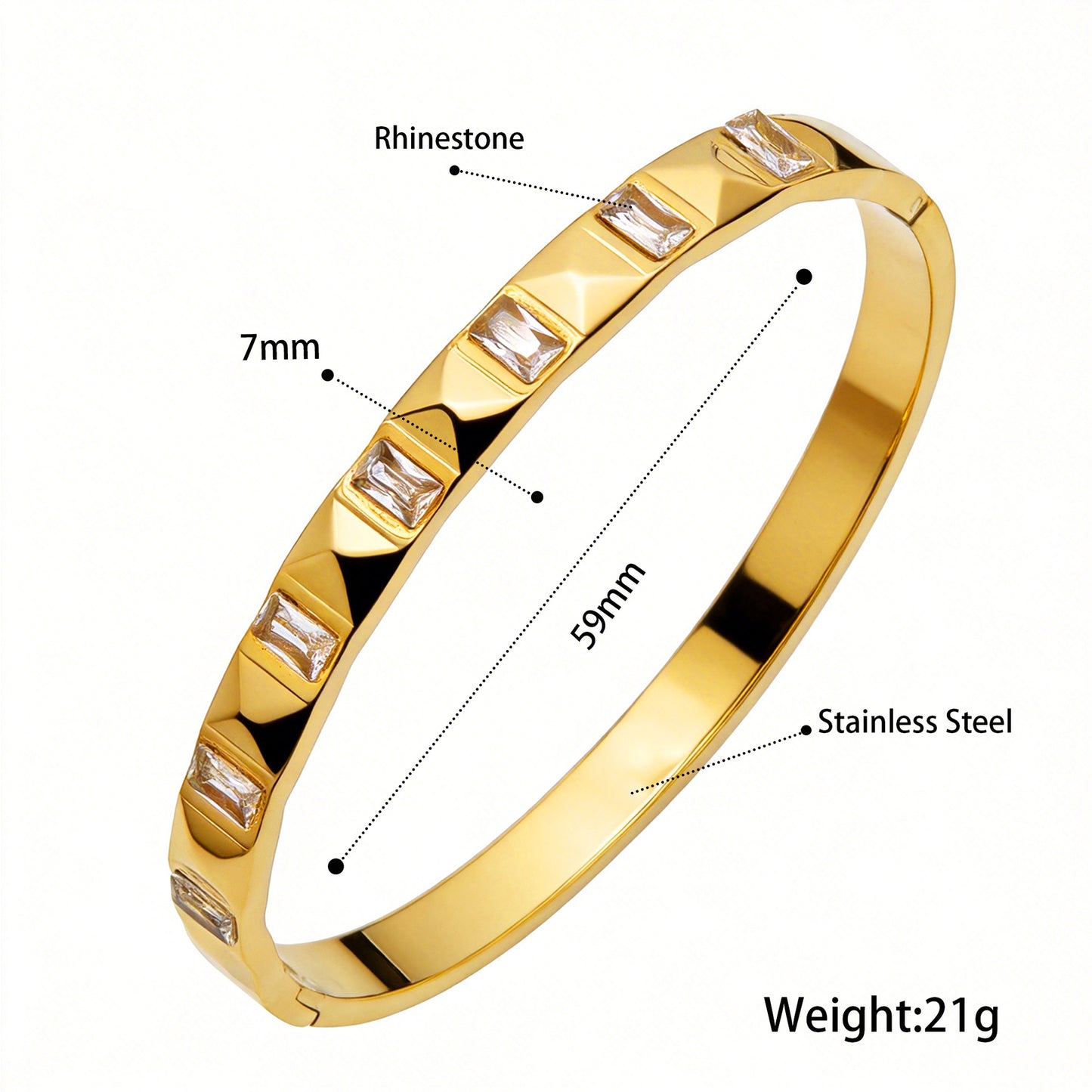 Open Stainless Steel Hydraulic Light Luxury High-grade Exaggerated Design Sense Bracelets
