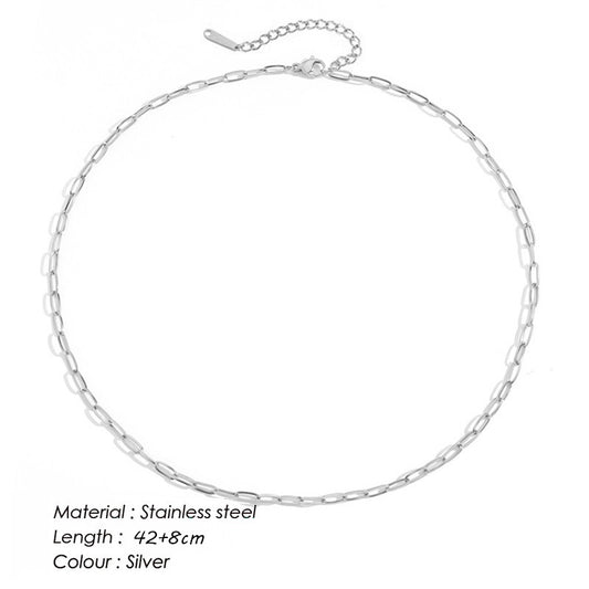 Cross Simple Mori Style Elegant Decorative Stainless Necklaces