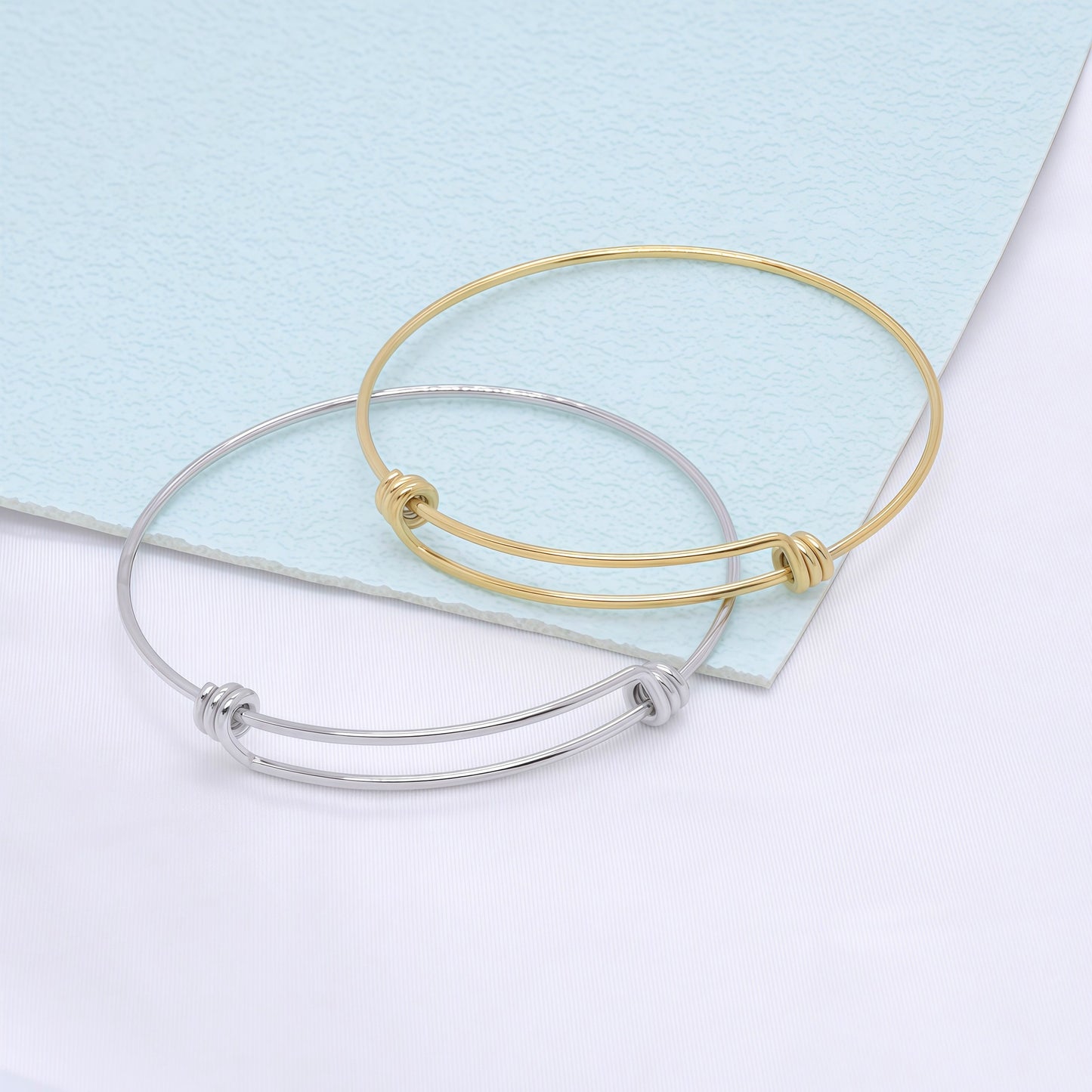 Stainless Steel Coil Push-pull Telescopic Adjustable Mouth Bracelet