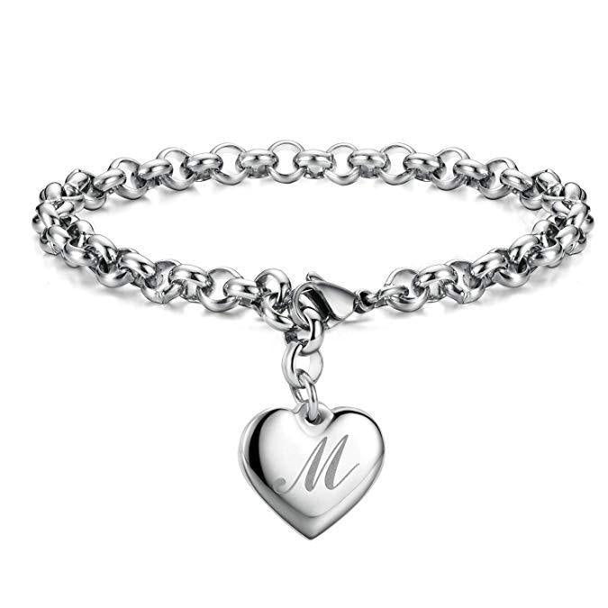 English Letters Sier Plated Love Jewelry Bracelets