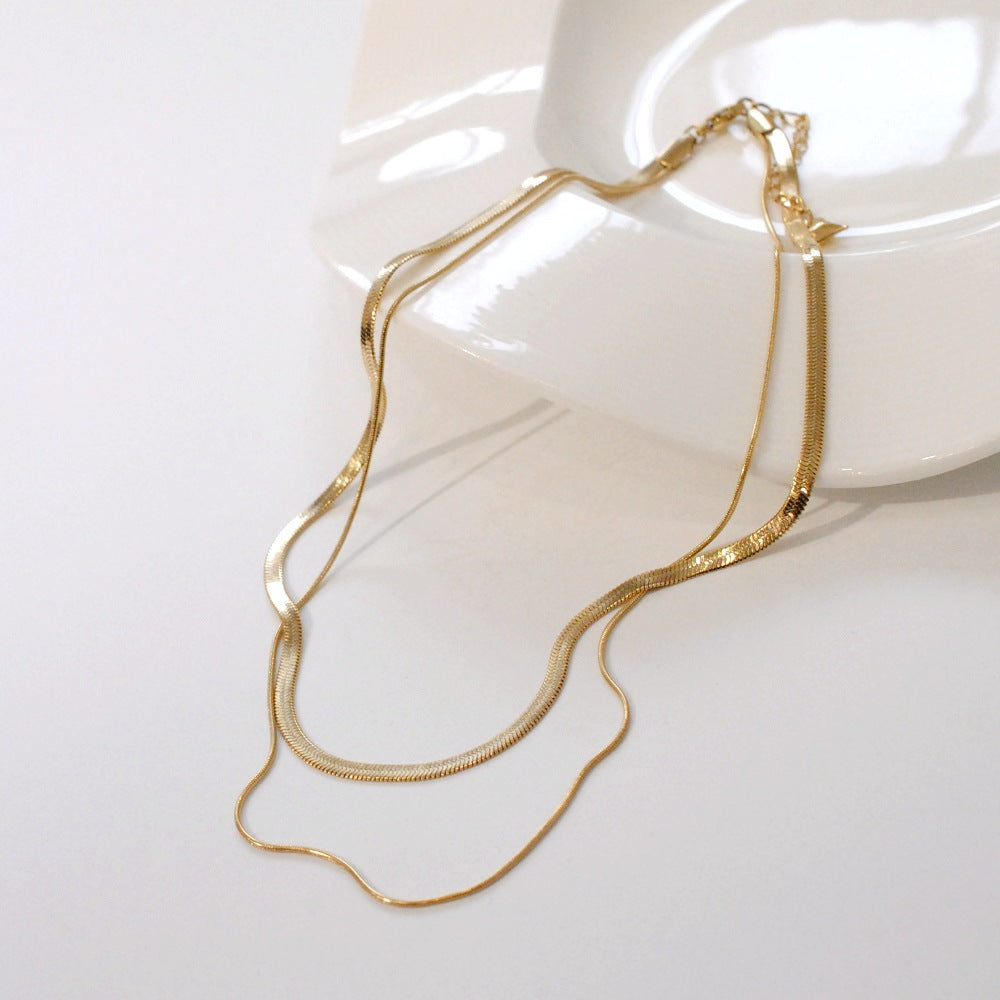 Women's Innovative French With Snake Bone Necklaces