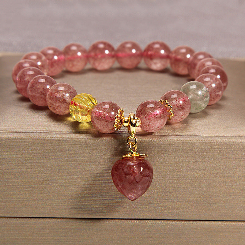 Women's Natural Garnet Crystal Jewelry Girlfriend Gifts Bracelets