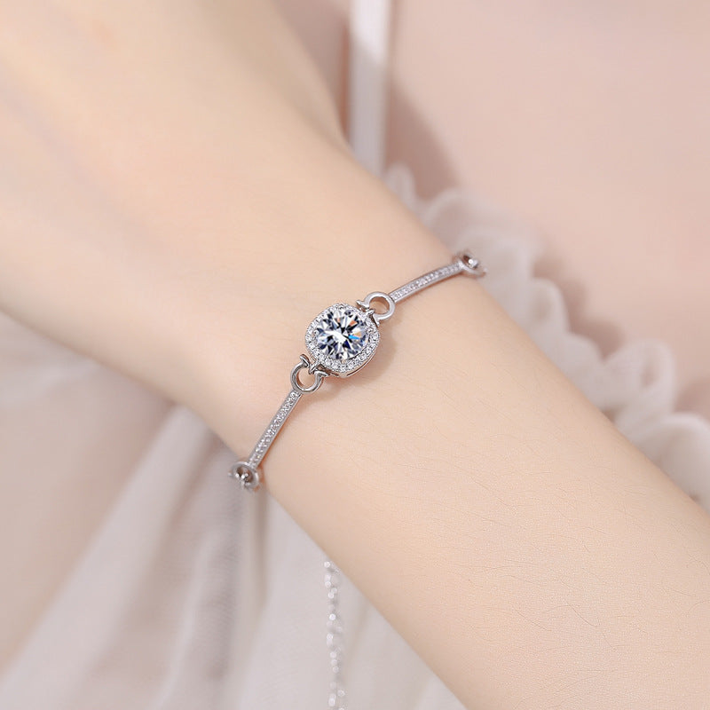 Women's Square Zircon Simple Fashion Minority Design Bracelets