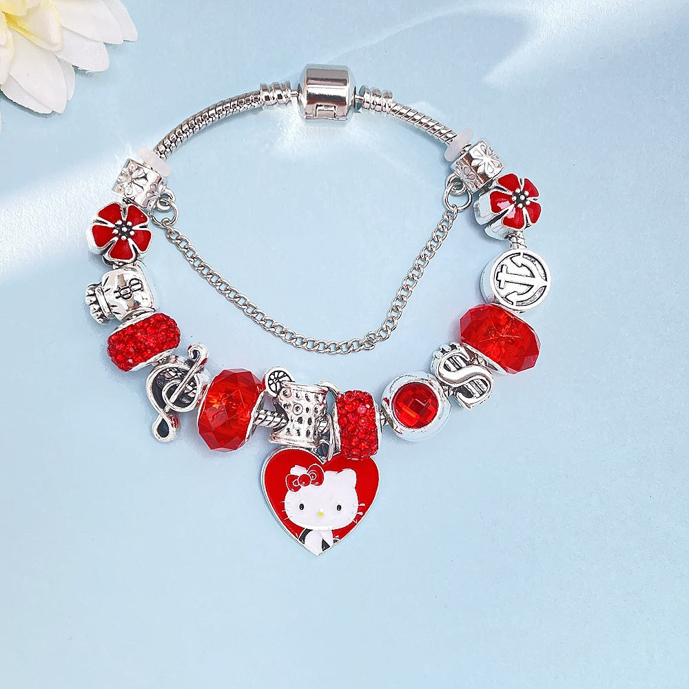 Female Cat Beaded Cute Cartoon Detachable Bracelets