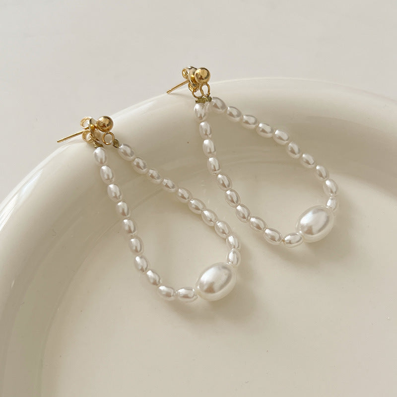 Women's Needle High-grade Pearl Retro Minority Design Earrings