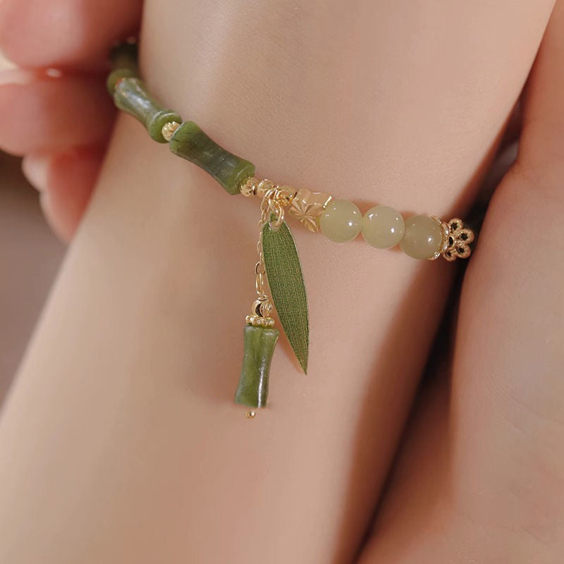 Chinese Style Bamboo Leaf Female Gift Bracelets