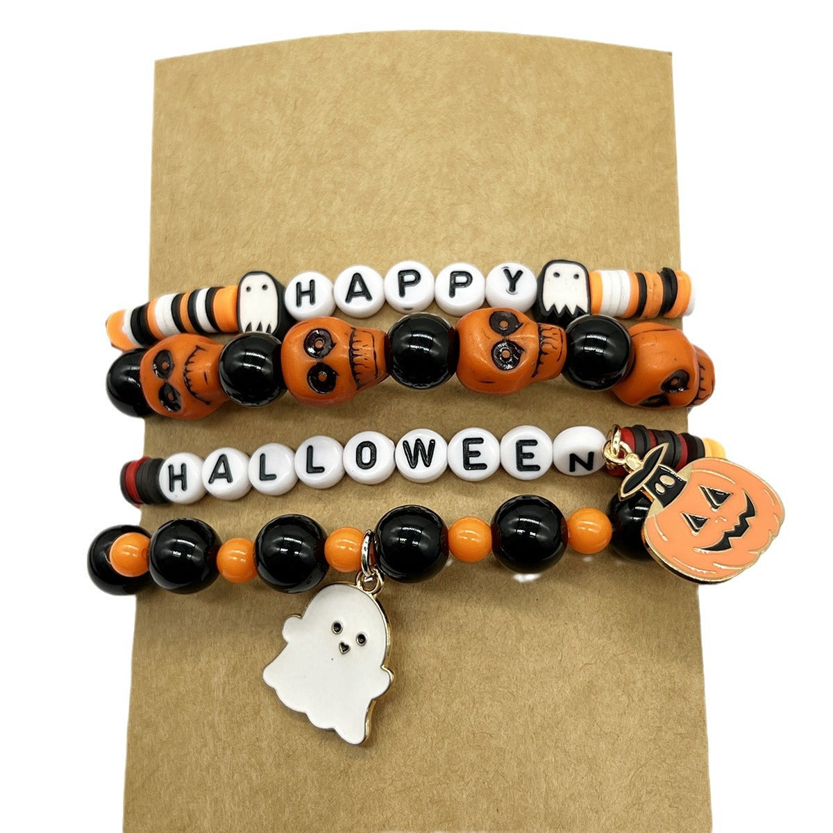 Halloween Stretch Suit Spider Pumpkin Skull Bracelets