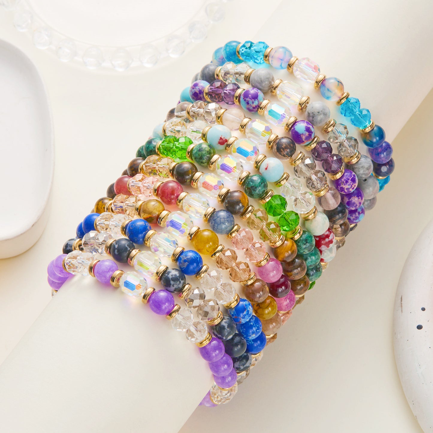 Ornament Twee Constellation Color Natural Stone Bracelets