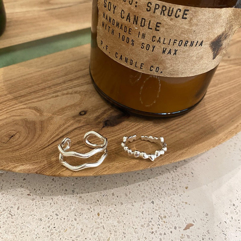 Double Layer Lava Female Fashion Personalized Rings