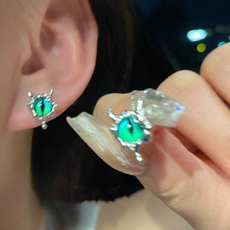 Colored Glaze Female Summer High-grade Personality Earrings