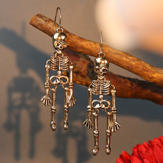 Women's & Men's Halloween Skull Bone Exaggerated Nightclub Punk Earrings