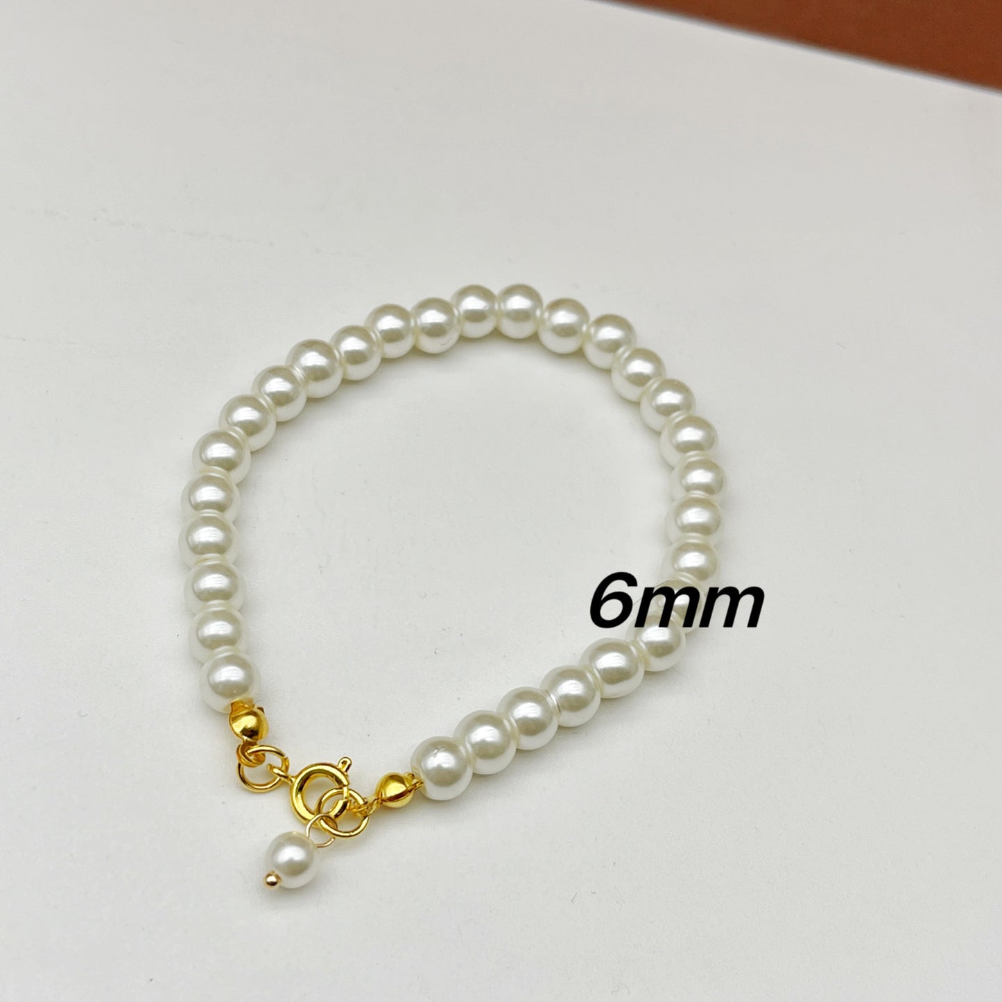 French Style Knot Pearl Female Bright Cream White Bracelets