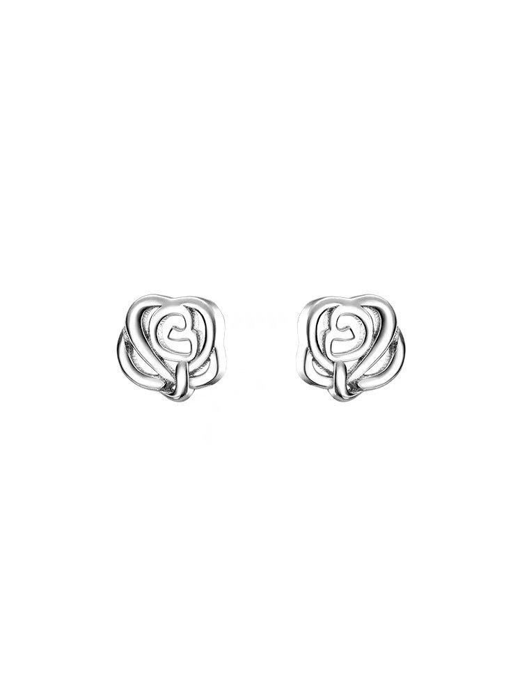 Women's Sier Rose Petite Summer Fashion French Elegant Earrings