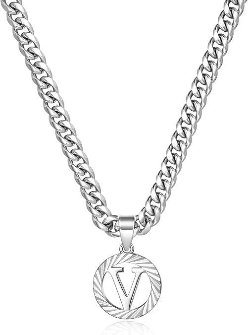 Men's Style White Gold Color Cuban Link Chain Necklaces