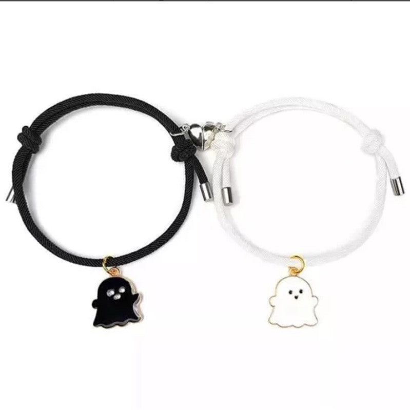 Women's & Men's Spaceman Astronaut Couple Pair Love Magnetic Bracelets