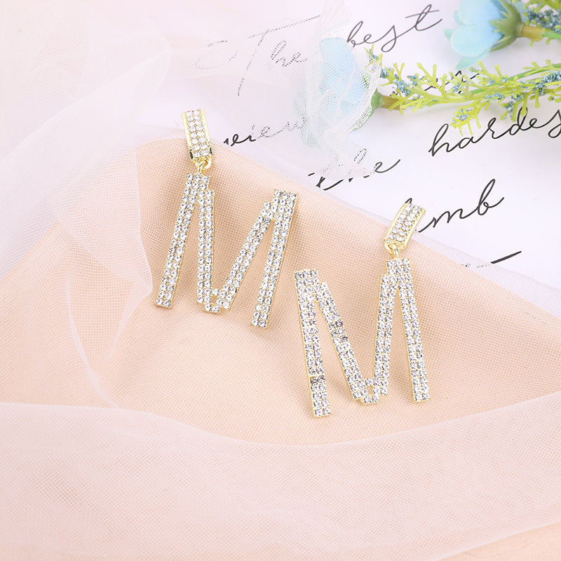 Women's Popular Sier Pin Personalized Long Temperamental Earrings