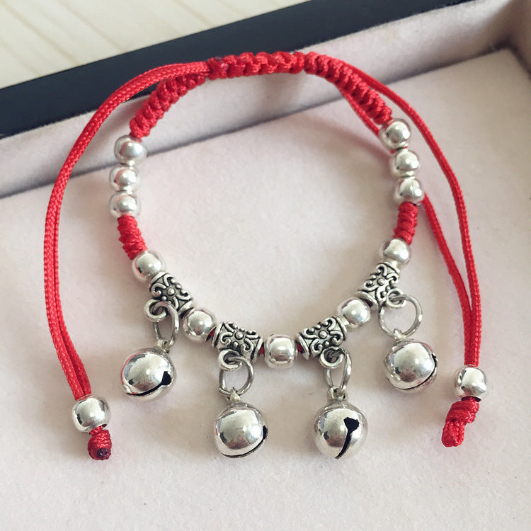 Red Rope Fresh Couple Bell Longevity Bracelets