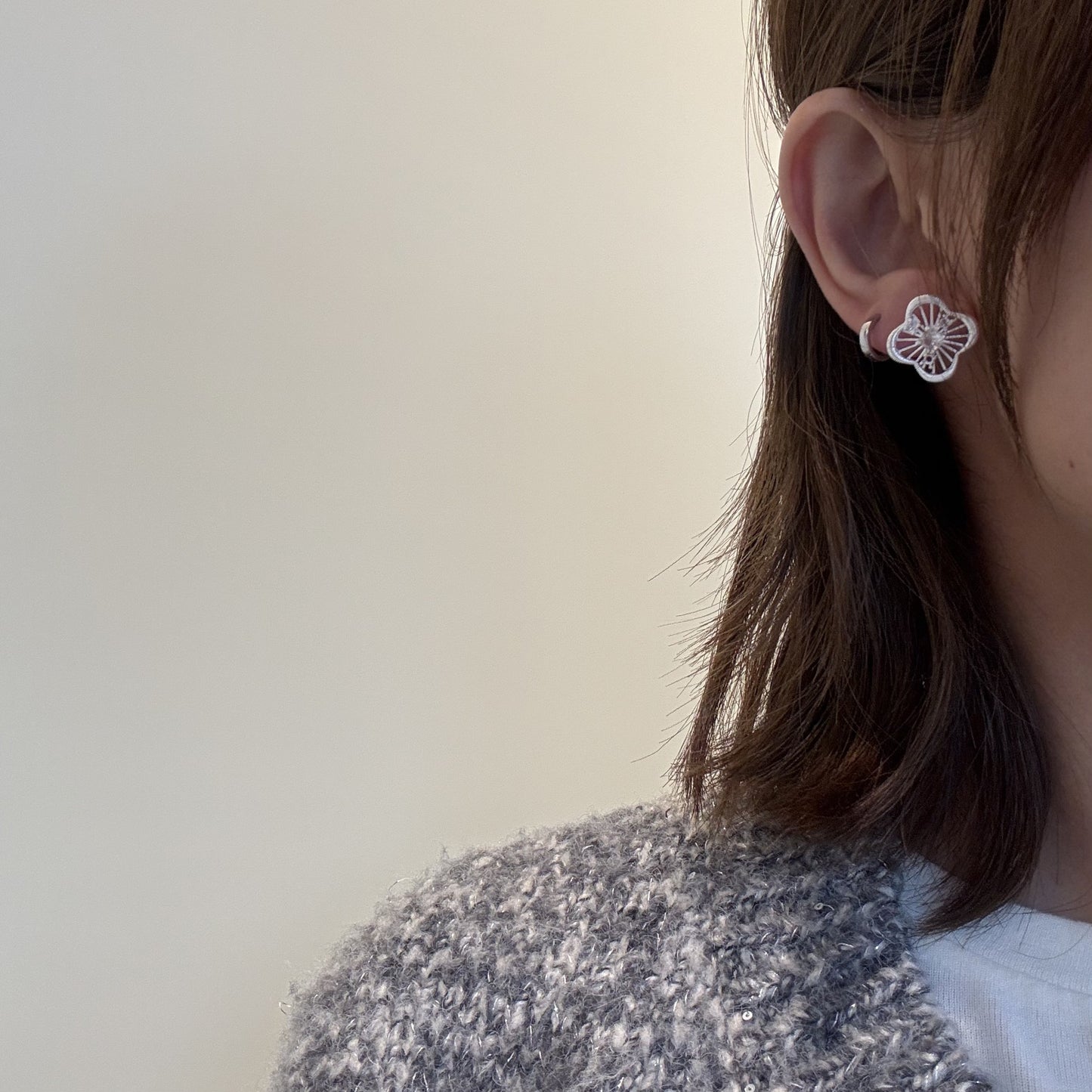 Exquisite Hollow Thick Ear High-grade Light Luxury Jewelry Set