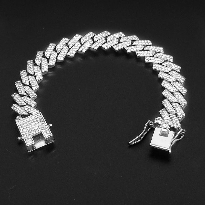 Women's & Men's Style Cuban Link Chain Full Diamond Necklaces