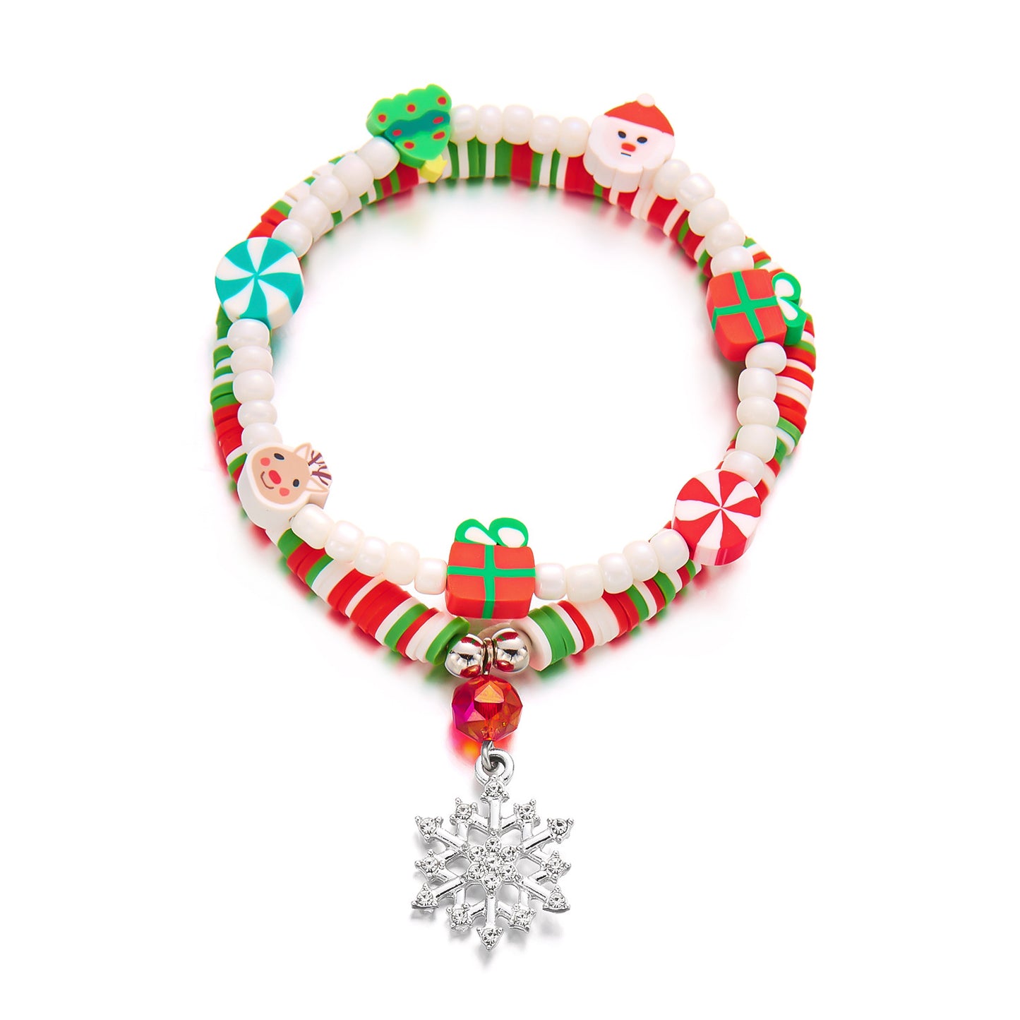 Christmas Ornaments Fashion Bead Polymer Clay Bracelets