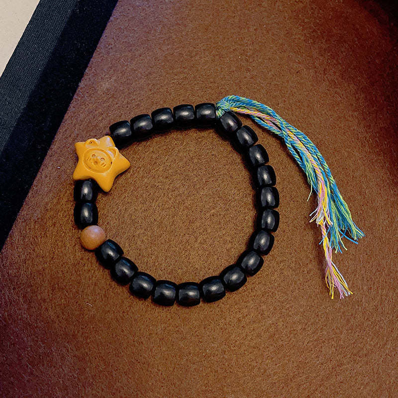 Women's & Men's Retro Ethnic Style Agate Ox Bone Rosary Bracelet